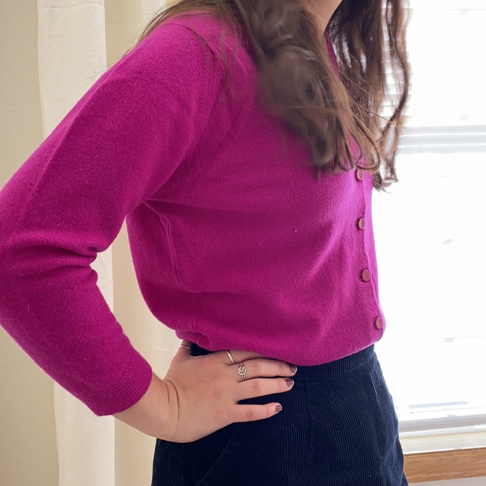 Vintage Bright Pink Sweater